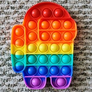 Amoung Us Rainbow Pop It Fidget Toy